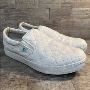 FootJoy White Quilted Slip-On Golf Shoes